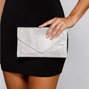 Elegant Silver Clutch Bag